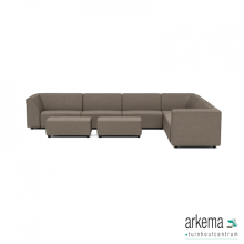 Chill loungeset 10-zits hoek + 2 hockers S (rechts) Charcoal