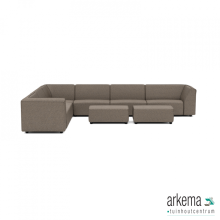 Chill loungeset 10-zits hoek + 2 hockers S (links) Charcoal