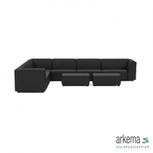 Chill loungeset 10-zits hoek + 2 hockers S (links) Anthracite