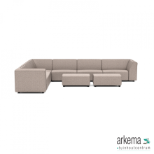 Chill loungeset 10-zits hoek + 2 hockers S (L) Light Taupe