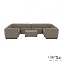 Chill loungeset U-zits + hocker Charcoal