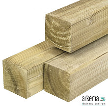 Grenen pergolapaal 12.0x12.0x300cm geïmpregneerd geschaafd 4rh kernvrij !!