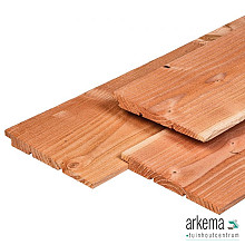 Douglas ongedroogd (breed) 1.1/2.2x19.5x300cm Zweeds rabat werkend: 18.0cm