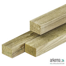 Vuren timmerhout 4.4x7.0x240cm geïmpregneerd geschaafd 4rh