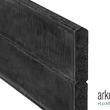 Berton©-motiefplaat smal antraciet gecoat H26 x D3,5 x L184 cm blokhutprofiel