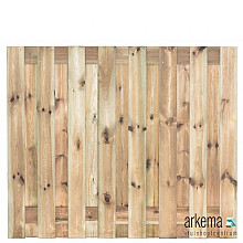 Tuinscherm grenen groen geïmpregneerd, 17-planks (15 + 2) Coevorden 150 x 180 cm