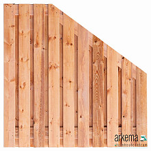 Tuinscherm Red Class Wood, 21-planks (19 + 2) Casablanca 180/90 x 180 cm verloop Planken: 1.6x14.0cm / 19 stuks 2 tussenplanken van 1.6x14.0cm, rvs geschroefd