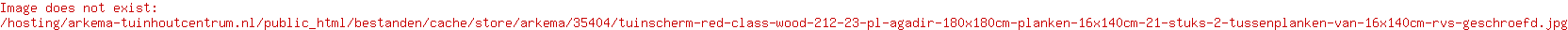 Tuinscherm Red Class Wood (21+2) 23-pl. Agadir 180x180cm Planken: 1.6x14.0cm / 21 stuks 2 tussenplanken van 1.6x14.0cm, rvs geschroefd