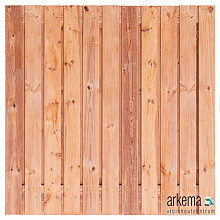 Tuinscherm Red Class Wood, 23-planks (21 + 2) Agadir 180 x 180 cm Planken: 1.6x14.0cm / 21 stuks 2 tussenplanken van 1.6x14.0cm, rvs geschroefd