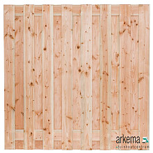 Tuinscherm Zillertal, douglas, RVS-geschroefd, 17-planks (15+2) 180 x 180 cm