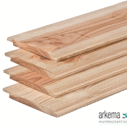 Douglas dubbel lip profiel 1.8x19.0x400cm ongedroogd werkend: 17.7cm