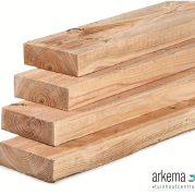 Douglas ligger 5.0x10.0x400cm ongedroogd fijnbezaagd
