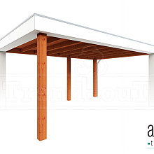 Buitenverblijf Verona model rechts 5100x4000x2500mm (bxdxh)