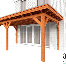 Aanbouwveranda Lucca 5400x3250x2600mm (bxdxh) links