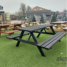 Julia picknicktafel black 177cm