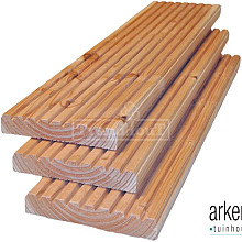 Terrasplank douglas 25x140x4000mm kunstmatig gedroogd en geschaafd