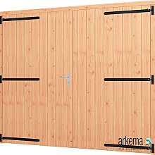 Opgeklampte deur dubbel XL 2400x2100mm + kozijn 2540x2170mm  (zonder hang- en sluitwerk)