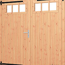 Opgeklampte deur dubbel met bovenraam 1760x1950mm+kozijn 1900x2020mm (zonder hang- en sluitwerk)