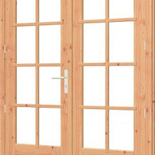 Stapeldorpeldeur dubbel DOUGLAS borstw.422mm, deur:750x2060mm+kozijn:1636x2136mm