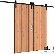 Schuifdeur dubbel 1960x1950mm (zonder hang- en sluitwerk)