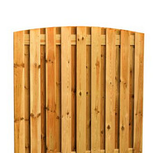 Grenen geschaafd plankenscherm 19-planks 15 mm, 180 x 180 cm, verticaal toog, groen geïmpregneerd.