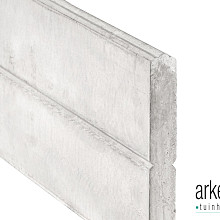 Berton©-motiefplaat smal wit/grijs H26 x D3,5 x L184 cm blokhutprofiel