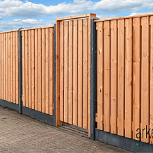 Houtbetonschutting Actie - Red Class Wood set per 2 meter