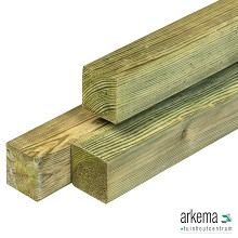 Grenen pergolapaal 6.8x6.8x200cm geïmpregneerd geschaafd 4rh