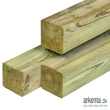 Grenen pergolapaal 8.8x8.8x270cm geïmpregneerd geschaafd 4rh