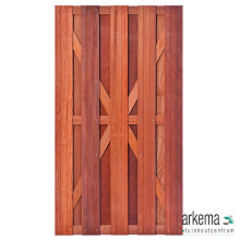 Hardhouten tuindeur Kampen H180xB100cm plank: 1.4x14.0cm / 9 stuks