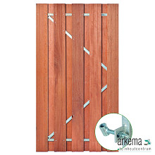 Hardhouten tuindeur 9 planks Solide 180x100 plank: 1.4x14.0cm / 9 stuks