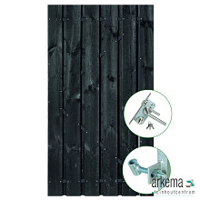 120cm zilver Privacy deur met rvs slot 120x195