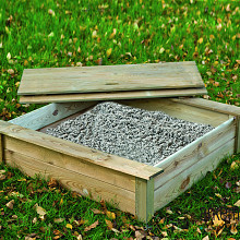 *Zandbak vierkant L100xB100cm met deksel dikte: 1,6cm