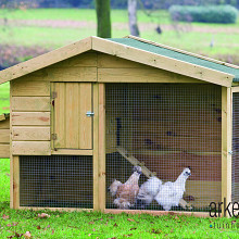Dierenverblijf incl. dakleer Barnevelder Afmeting: L78xB218xH136cm