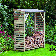 Berging geïmpregneerd Voor openhaard hout B180xD50xH180cm