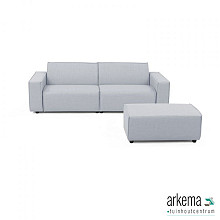 Icon loungeset 3-zits + hocker small Mouse Grey