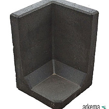 HOEK L-ELEMENT ZWART 80X40X40CM