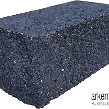 Splitrock hoekstuk 29x13x11 cm antraciet geknipte kopse kant