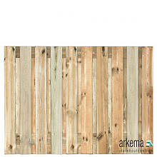Tuinscherm Enschede, groen geïmpregneerd grenen, RVS-geschroefd, 21-planks (19+2) 180 x 130 cm