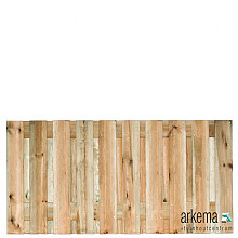 Tuinscherm Enschede, groen geïmpregneerd grenen, RVS-geschroefd, 21-planks (19+2) 180 x 90 cm