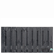 Tuinscherm Marlies, zwart geïmpregneerd douglas, RVS-geschroefd, 21-planks (19+2) 180 x 90 cm