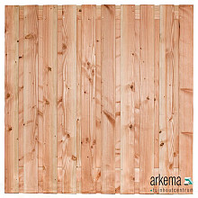 Tuinscherm Zwarte Woud, douglas, RVS-geschroefd, 21-planks (19+2) 180 x 180 cm