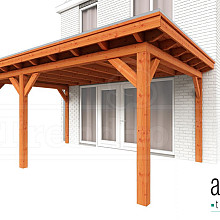 Aanbouwveranda Lucca 5400x3900x2600mm (bxdxh) links