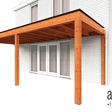 Aanbouwveranda Modena 6950x3000x2700mm (bxdxh) links