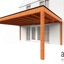 Aanbouwveranda Modena 5900x4850x2700mm (bxdxh) links