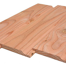 Halfhoutsrabat douglas 18x145x3000mm kunstmatig gedroogd, zichtzijde fijnbezaagd
