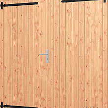 Opgeklampte deur dubbel 1760x1950mm + kozijn 1900x2020mm (zonder hang- en sluitwerk)