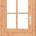 Stapeldorpeldeur enkel DOUGLAS, linksdr, borstw. 812mm, deur: 830x2060mm+kozijn: 964x2136mm