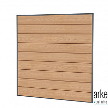 Composiet co-extrusie rabat scherm met houtmotief, 181,5 x 181,5 cm.