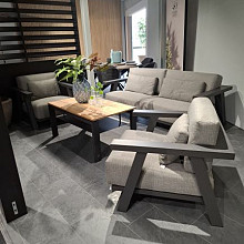 Iconic livingset antraciet met Forza tafel